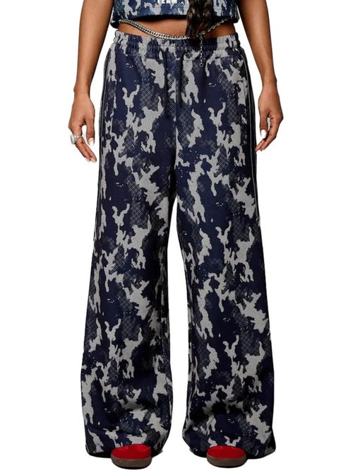 Kaporal Viral Dames Soepele Pantalon Blauw/Grijs - Kiabi Kaporal Viral Dames Soepele Pantalon Blauw/Grijs - Kiabi