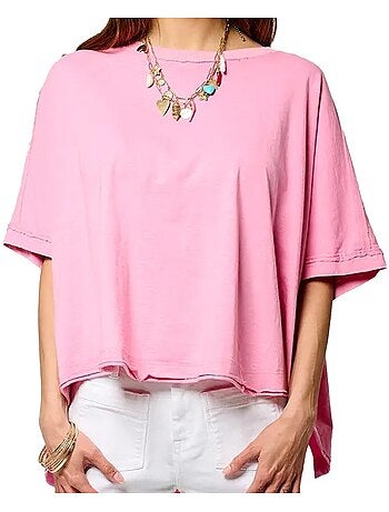 Kaporal vison dames t-shirt met rozenprint
