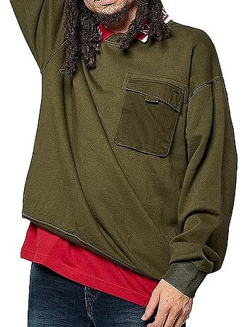Kaporal vitor donkergroene heren sweatshirt
