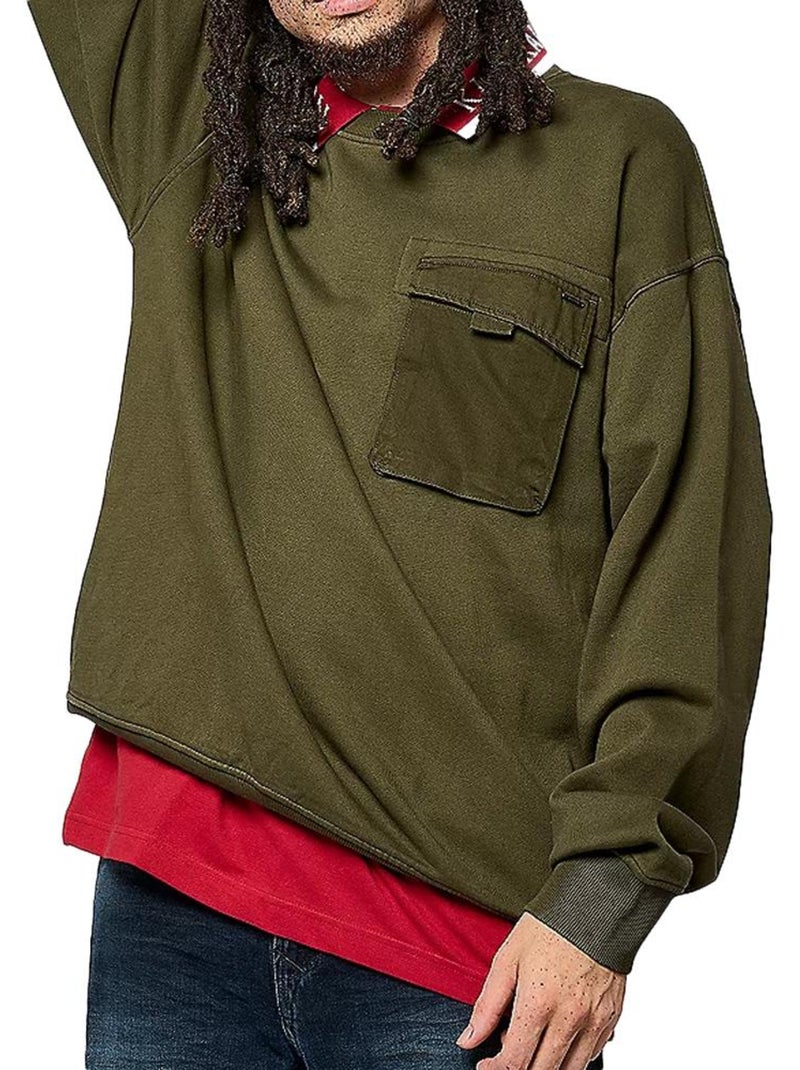 Kaporal Vitor Donkergroene Heren Sweatshirt Licht kakigroen - Kiabi