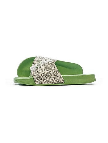 Kappa 311h4rw groen/witte heren slippers