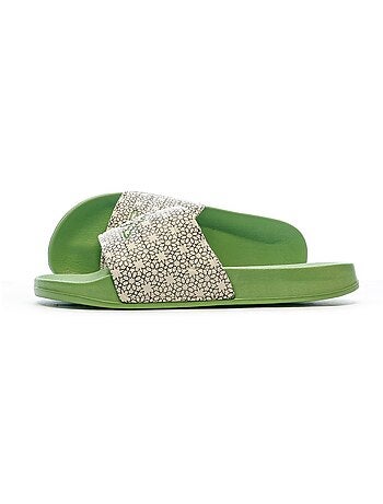 Kappa 311h4rw groen/witte heren slippers