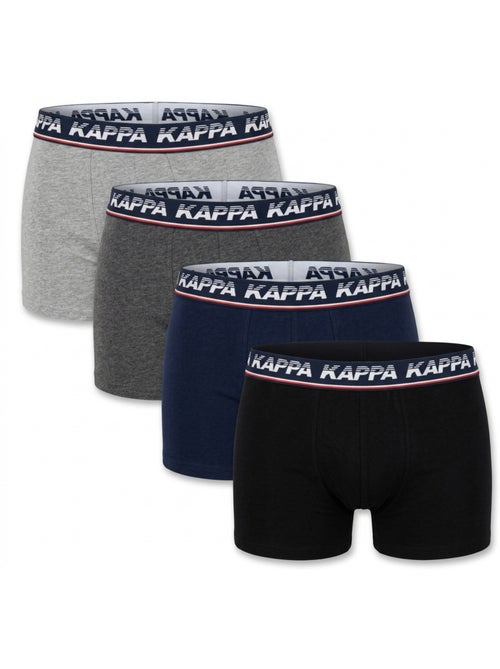 KAPPA Boxers Homme Pack de 4 (Lot) - Coton, Coffret Cadeau - Kiabi