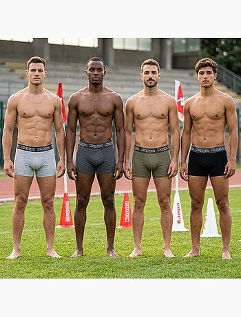 KAPPA Boxers Homme Pack de 4 (Lot) - Coton, Coffret Cadeau