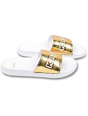 Kappa claquette femme piscine glitter glossy léopard