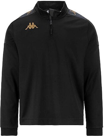 Kappa gassolo heren sweatshirt met 1/4 rits - zwart