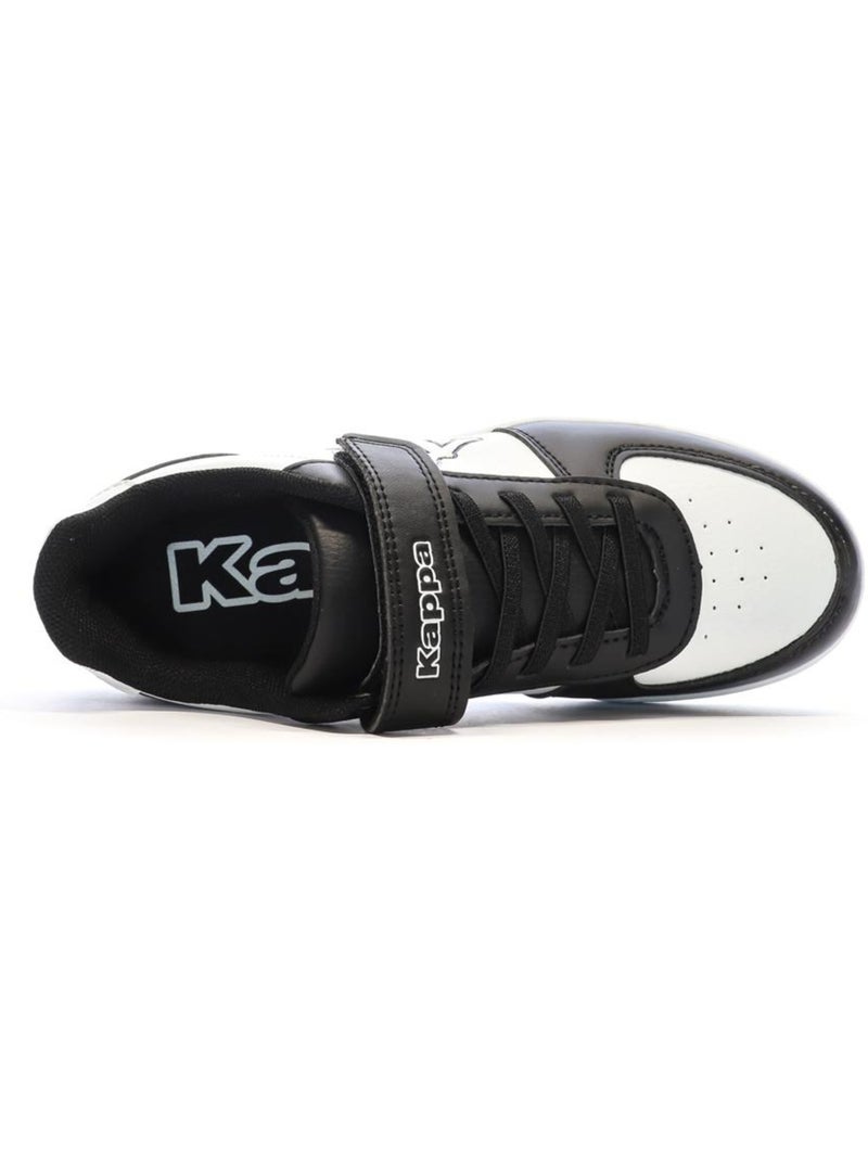Kappa Malone Zwart-Witte Sneakers voor Jongens Wit Zwart - Kiabi