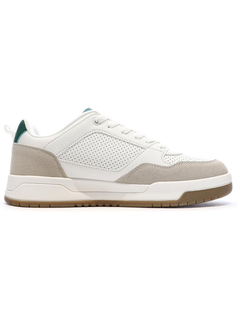 Kappa Manis Heren Sneakers Wit/Beige/Groen met Logo Wit - Kiabi