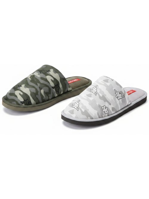 KAPPA Pantoufles Mules Homme Moletonnées Logo Omini Pack 2 Paires - Kiabi KAPPA Pantoufles Mules Homme Moletonnées Logo Omini Pack 2 Paires - Kiabi