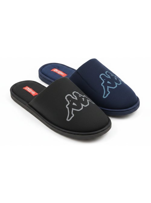 KAPPA Pantoufles Mules Homme Moletonnées Logo Omini Pack 2 Paires - Kiabi KAPPA Pantoufles Mules Homme Moletonnées Logo Omini Pack 2 Paires - Kiabi