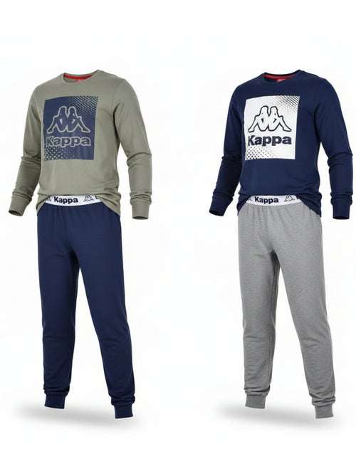 KAPPA Pyjama Jongen Set van 2 Katoen Logo Ronde Hals Lange Mouwen - Kiabi