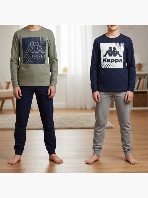 KAPPA Pyjama Jongen Set van 2 Katoen Logo Ronde Hals Lange Mouwen - Kiabi