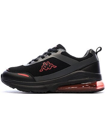 Kappa pylos jongens sneakers zwart/rood met logo