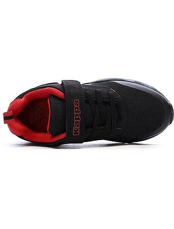 Kappa safir 2 jongens sneakers zwart/rood met logo
