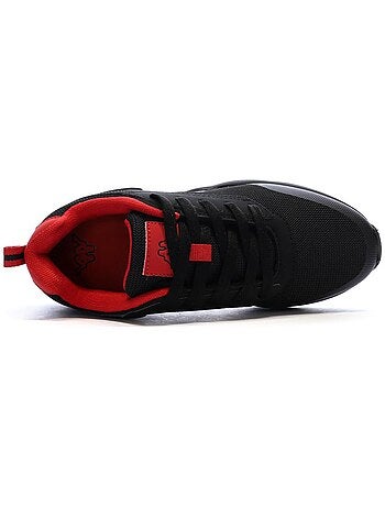 Kappa safir 2s jongens sneakers zwart/rood met logo