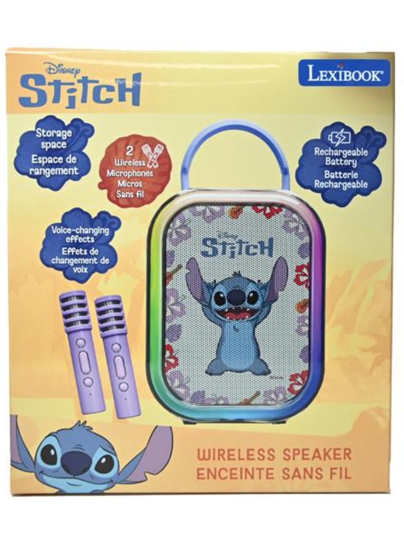 Karaoke bluetooth stitch avec 2 micros sans fil Multicolore - Kiabi
