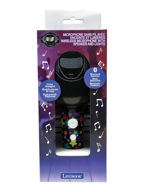Karaoke microphone bluetooth/sans fil avec effets sonores et lumineux - Kiabi Karaoke microphone bluetooth/sans fil avec effets sonores et lumineux - Kiabi