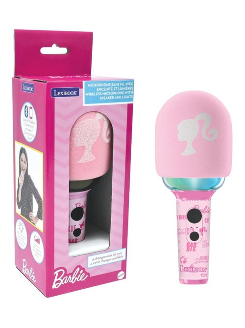 Karaoke microphone bluetooth/sans fil barbie avec effets sonores et lumineux - Kiabi Karaoke microphone bluetooth/sans fil barbie avec effets sonores et lumineux - Kiabi