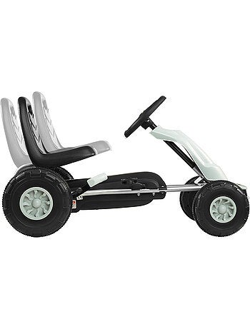 Kart à pédales enfant style course 3-6 ans marche avant arrière freins sûrs