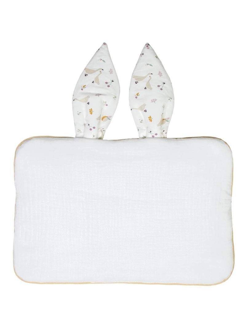Katoenen babykussen plat en omkeerbaar Beige - Kiabi