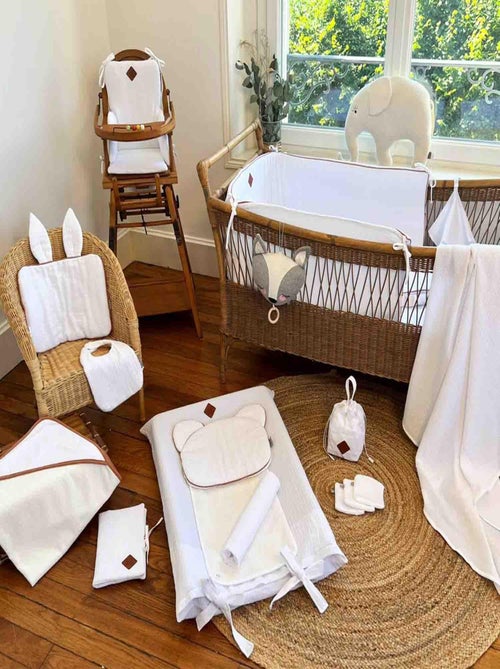 Katoenen babykussen plat en omkeerbaar - Kiabi