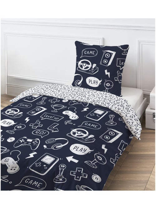Katoenen beddengoedset met videogame-thema - Kiabi Katoenen beddengoedset met videogame-thema - Kiabi
