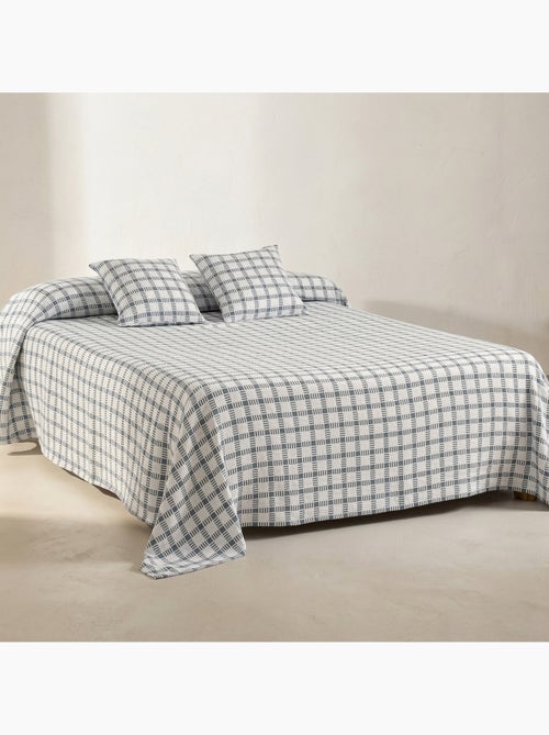 Katoenen bedsprei met reliëf ruitdessin en getextureerde stof. - Kiabi Katoenen bedsprei met reliëf ruitdessin en getextureerde stof. - Kiabi