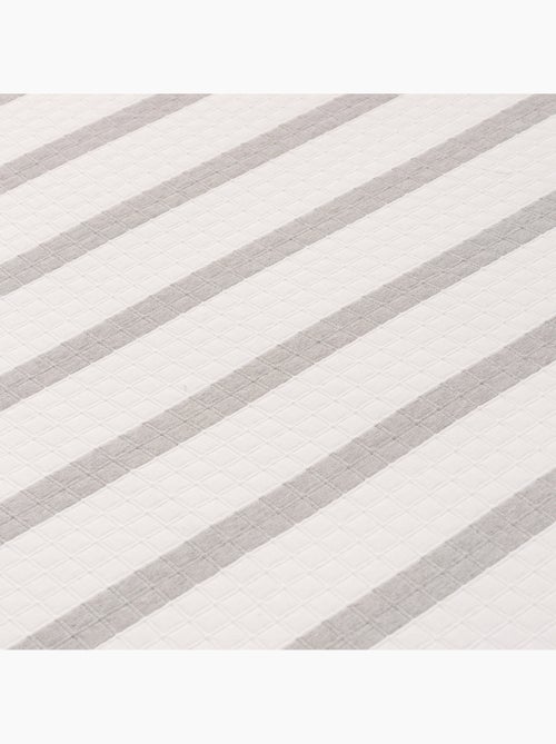 Katoenen bedsprei met streepdessin en getextureerde ruitstof. - Kiabi Katoenen bedsprei met streepdessin en getextureerde ruitstof. - Kiabi