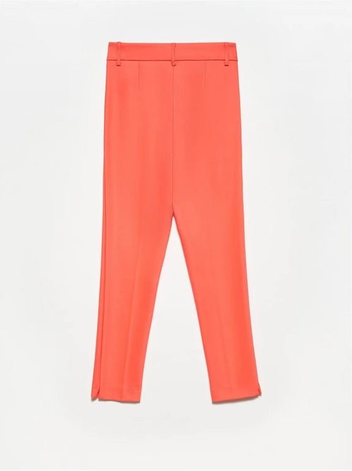 Katoenen broek met hoge taille en rechte pijp dilvin - Kiabi