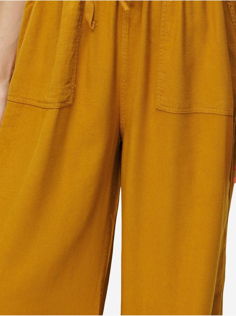 Katoenen broek met middelhoge taille, rechte pijpen en striksluiting mixray Amber - Kiabi