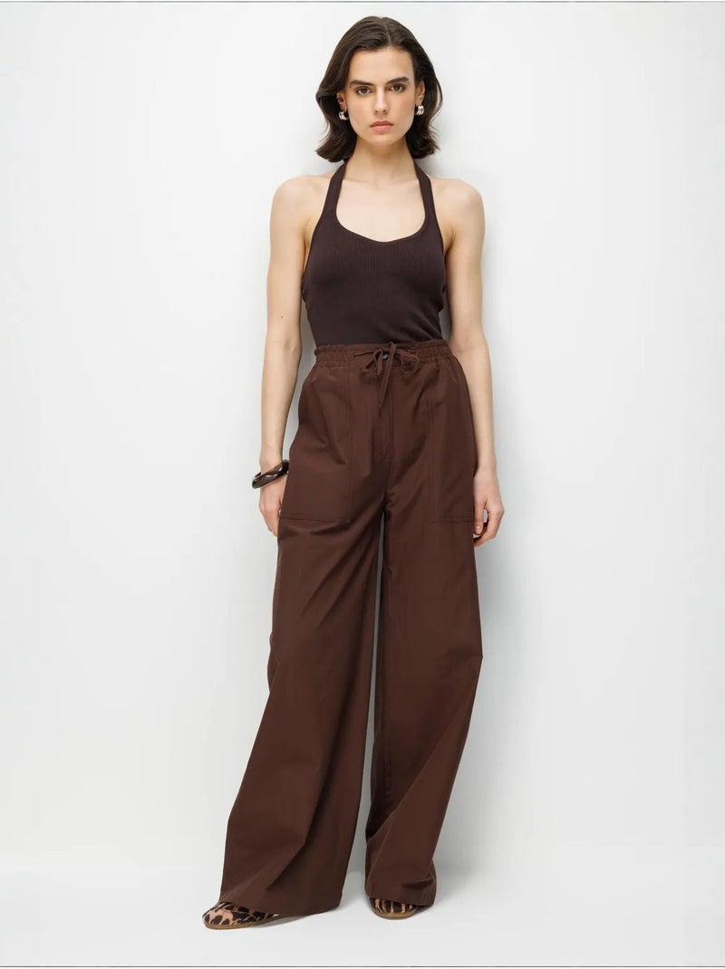 Katoenen broek mixray Chocoladebruin - Kiabi