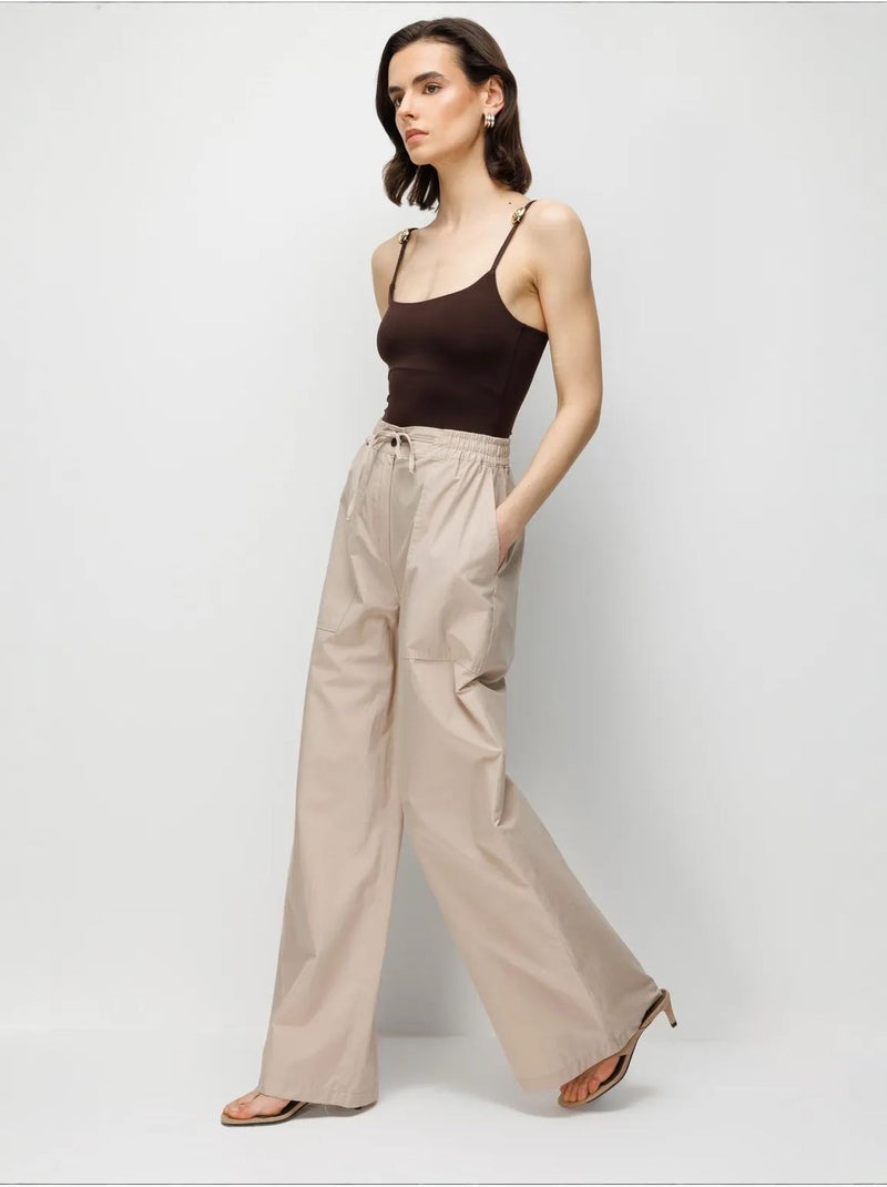 Katoenen broek mixray Zand - Kiabi