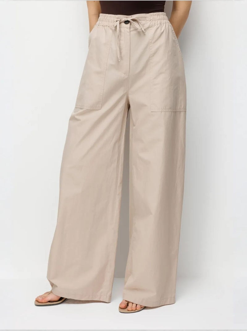 Katoenen broek mixray Zand - Kiabi