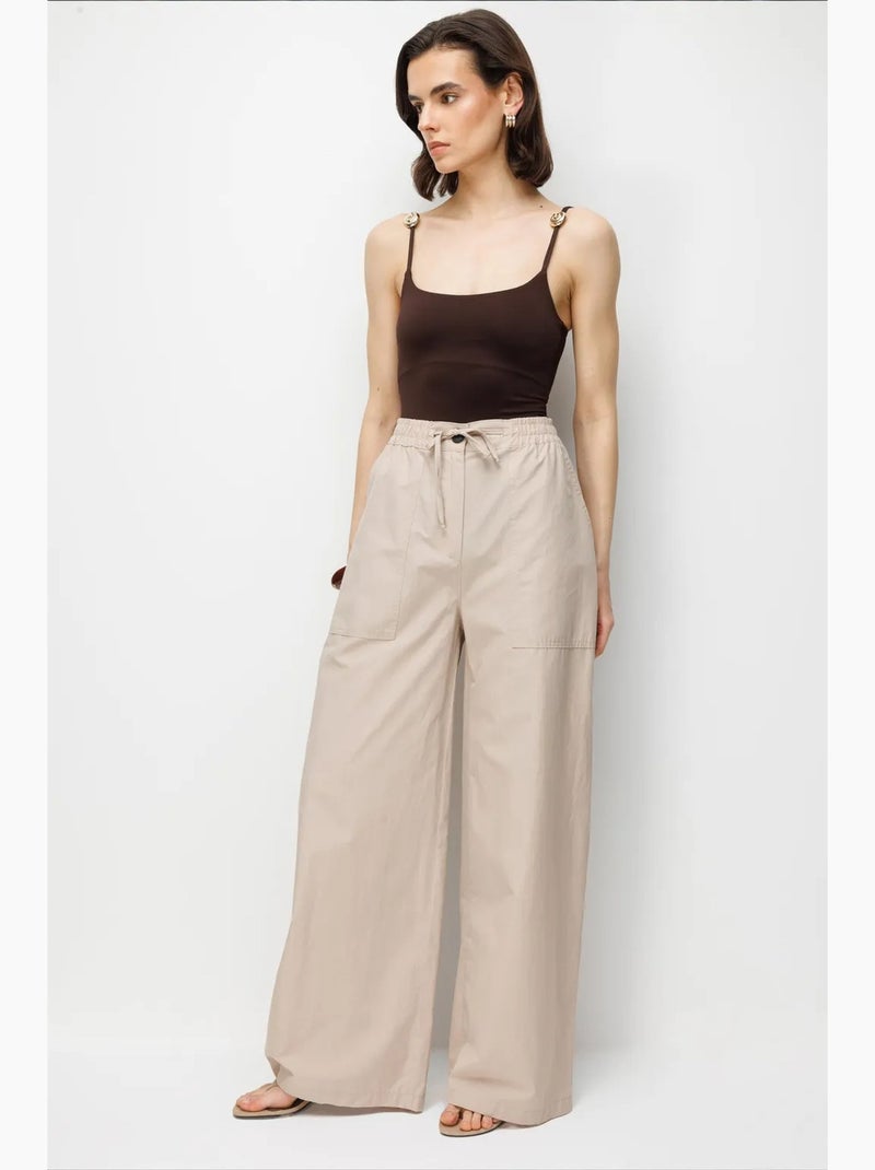Katoenen broek mixray Zand - Kiabi