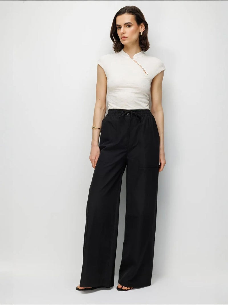 Katoenen broek mixray Zwart - Kiabi