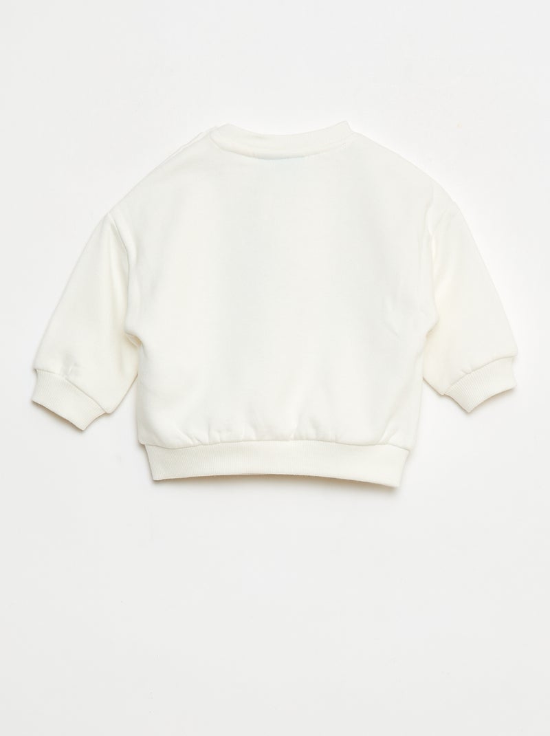 Katoenen Disney-sweater met leuke Angel-print Wit - Kiabi