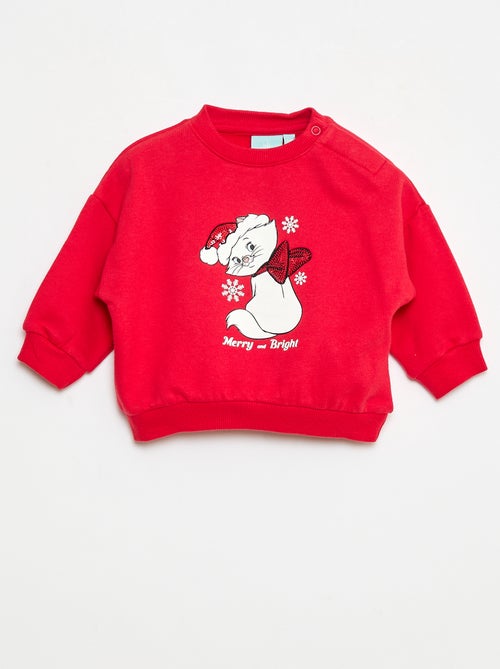 Katoenen Disney-sweater met leuke Marie-print - Kiabi