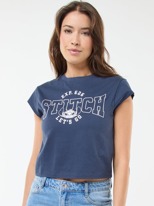 Katoenen Disney-T-shirt met Stitch-print - Kiabi