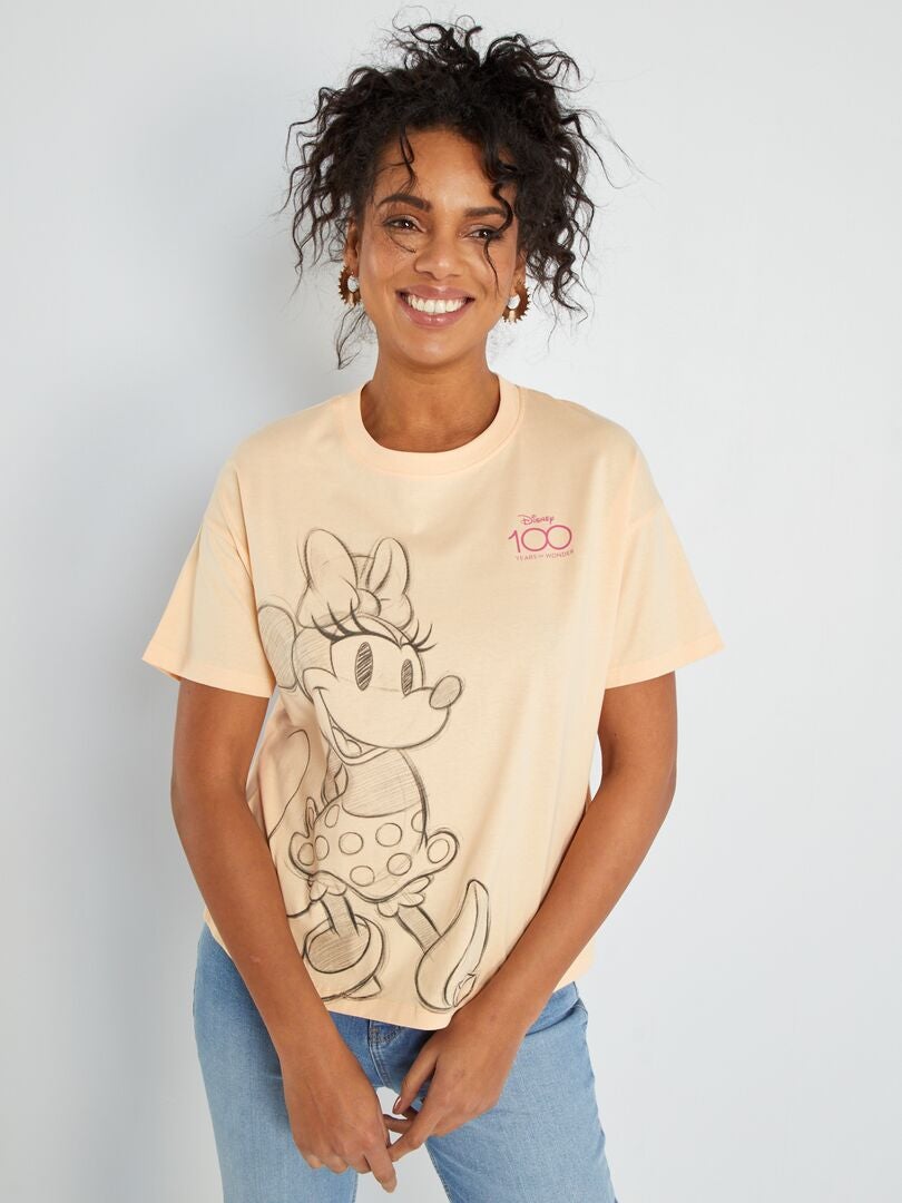 Katoenen Disney-T-shirt ORANJE - Kiabi