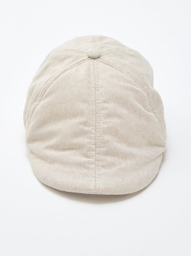 Katoenen en linnen pet Biege - Kiabi