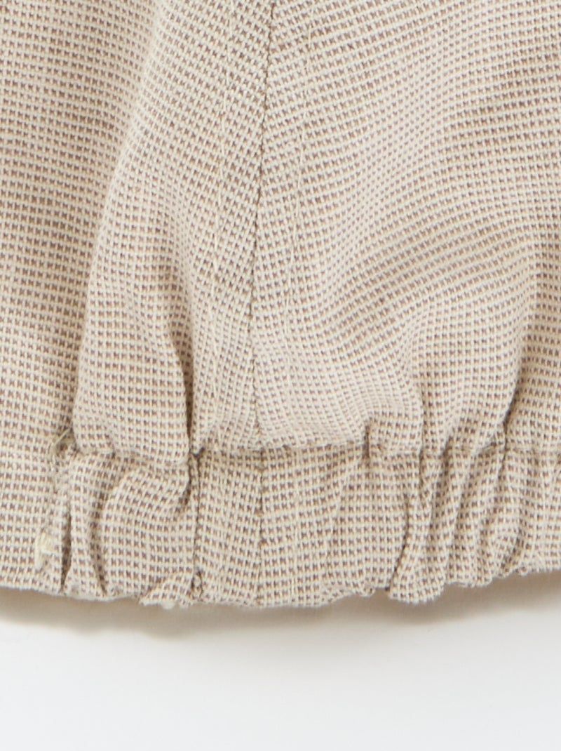 Katoenen en linnen pet Biege - Kiabi