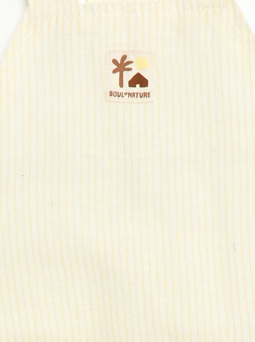 Katoenen en linnen tuinbroekshort - Kiabi Katoenen en linnen tuinbroekshort - Kiabi