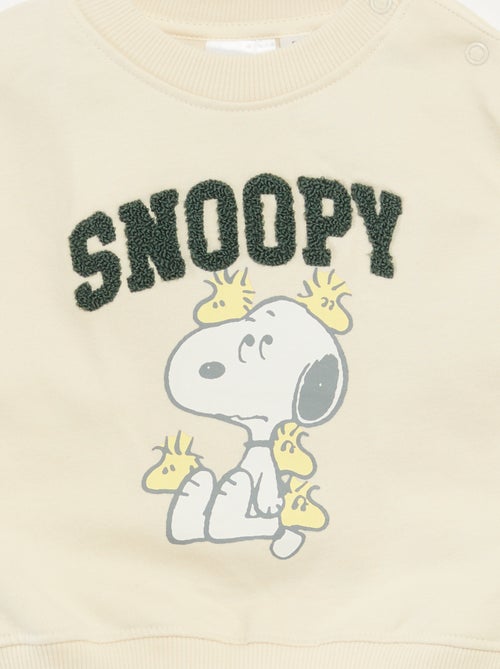 Katoenen fleecesweater 'Snoopy' - Kiabi