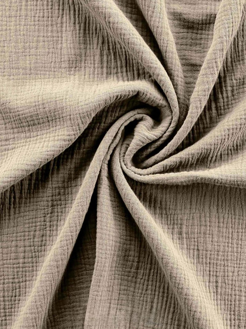 Katoenen gaas beddengoed set Zandbeige - Kiabi