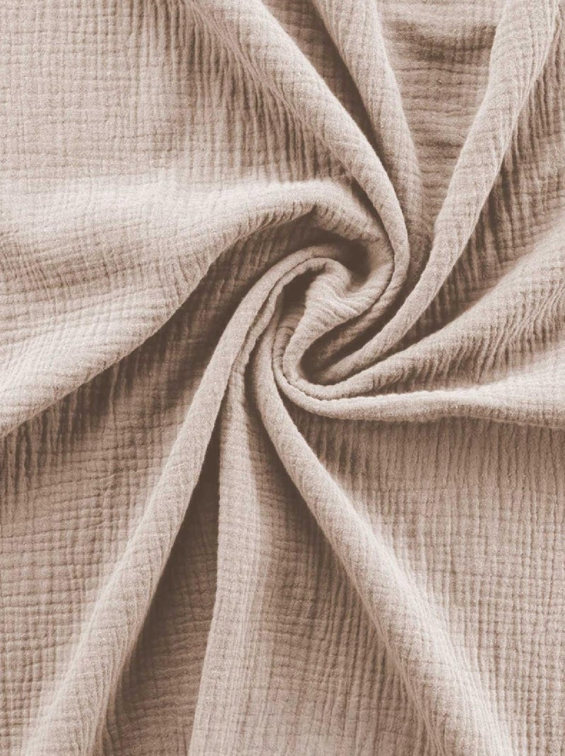 Katoenen gaas beddengoed set Zandbeige - Kiabi