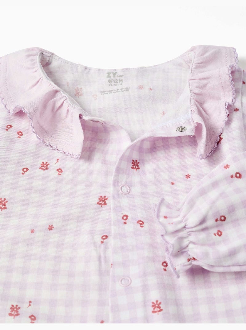 Katoenen gingham boxpak Lichtroze - Kiabi