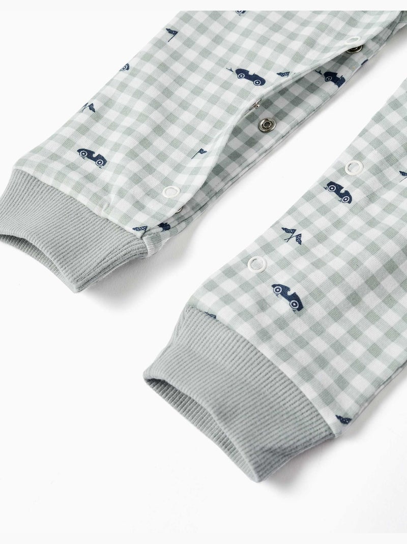 Katoenen gingham slaappak Lichtgroen - Kiabi