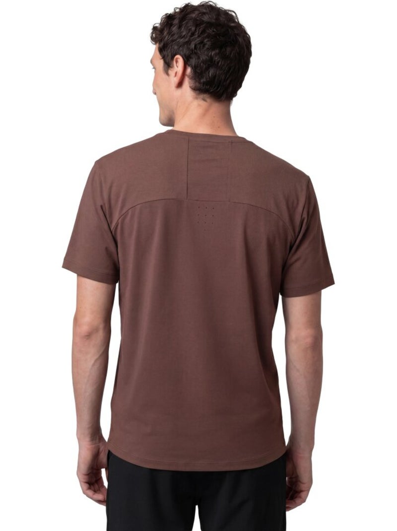Katoenen heren wandel t-shirt met korte mouwen Bruin - Kiabi