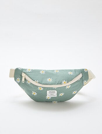 Katoenen heuptas met all-over bloemenprint