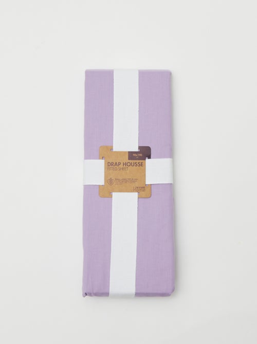 Katoenen hoeslaken voor 1-persoonsbed (90x190 cm) - Kiabi Home - Kiabi